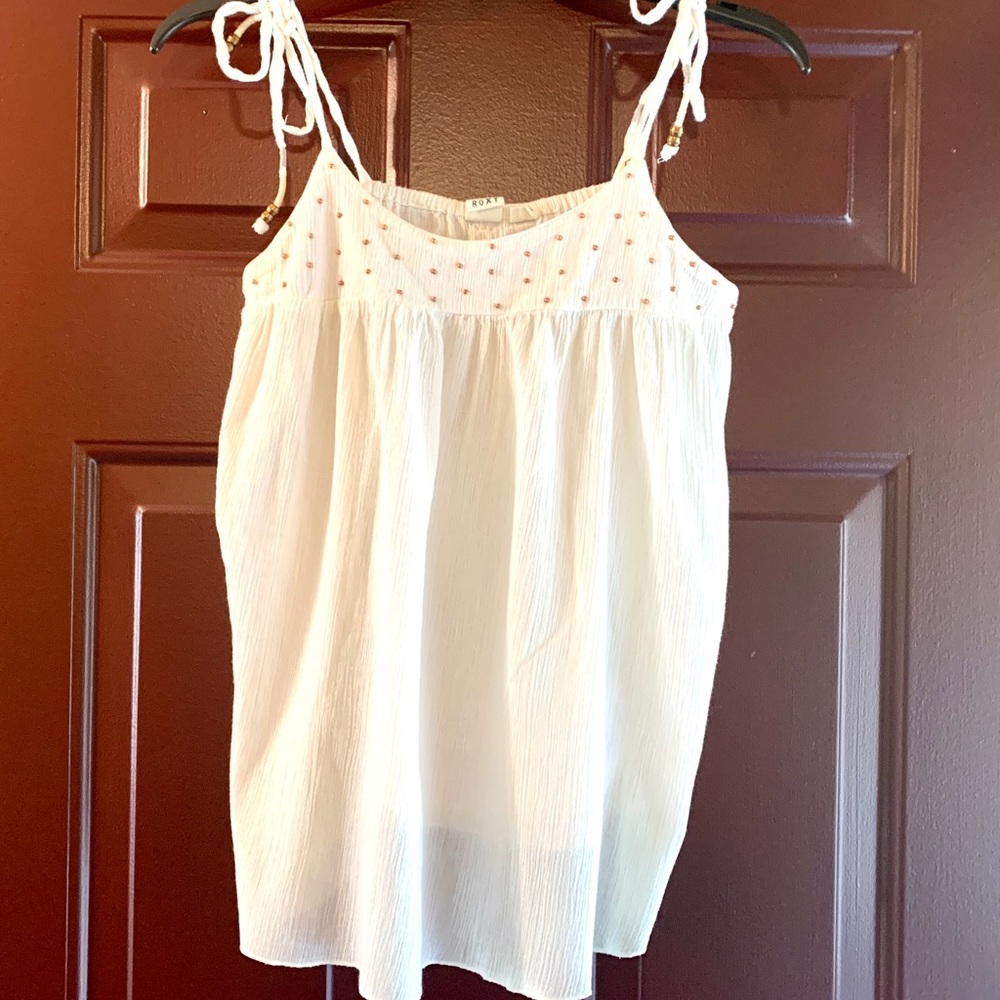 Roxy Copper Beaded Tie Tank